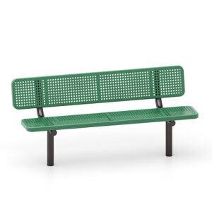 6' Bench W/Backperforated Pattern